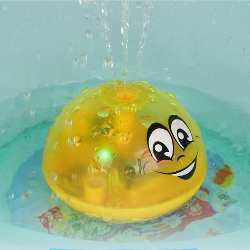 Funny Infant Bath Toys Baby Electric Induction Sprinkler Ball with Light Music Children Water Play Ball Bathing Toys Kids Gifts LJ201019