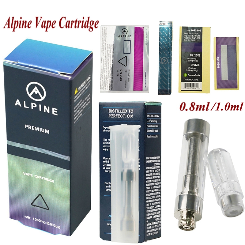 Alpine Vape Cartridges Packaging Atomizers E Cigarettes 0.8ml 1ml Ceramic Coil Carts 510 Thread Thick Oil Wax Kits Empty Cartridge
Alpine Vape Cartridges Packaging Atomizers E Cigarettes 0.8ml 1ml Ceramic Coil Carts 510 Thread Thick Oil Wax Kits Empty Cartridge
