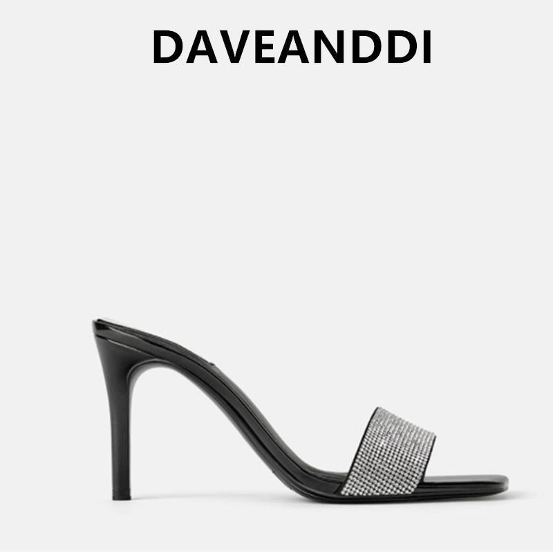 Dave&Di 2020 summer england style elegant Artificial crystal heels shoes high heels slippers women shoes woman women1, Black
Dave&Di 2020 summer england style elegant Artificial crystal heels shoes high heels slippers women shoes woman women1, Black