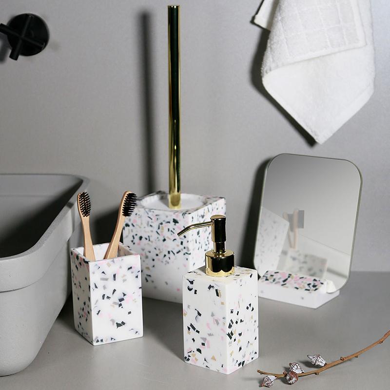 Terrazzo Wash Cup Set Bathroom Sink Light Luxury Bathroom Supplies Household Creative Mouthwash Cup Four-Piece Set
Terrazzo Wash Cup Set Bathroom Sink Light Luxury Bathroom Supplies Household Creative Mouthwash Cup Four-Piece Set