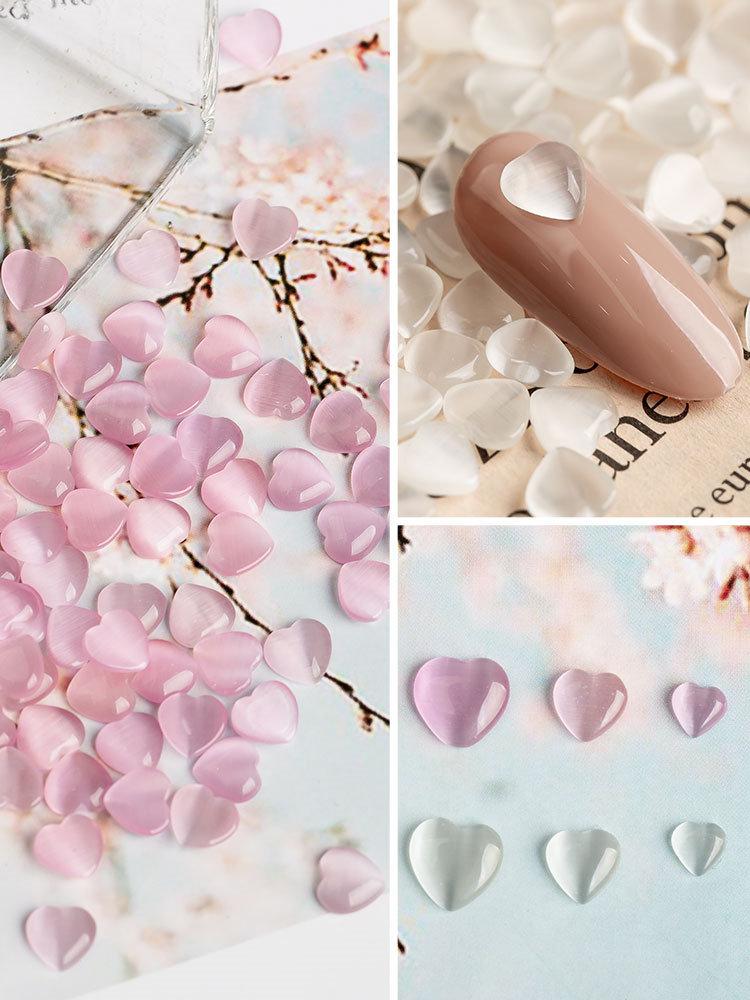 20pcs Valentine Cat's eye love heart Mix opal stones white pink Rhinestones nail art accessories DIY 3D nail decorations charms
20pcs Valentine Cat's eye love heart Mix opal stones white pink Rhinestones nail art accessories DIY 3D nail decorations charms
