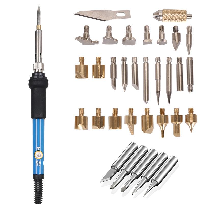 1/ 28/ 33 pcs Regulated Temperature Electric Welding Soldering Iron Kit Carving Pyrography Tool Wood Embossing Burning Pen Set
1/ 28/ 33 pcs Regulated Temperature Electric Welding Soldering Iron Kit Carving Pyrography Tool Wood Embossing Burning Pen Set