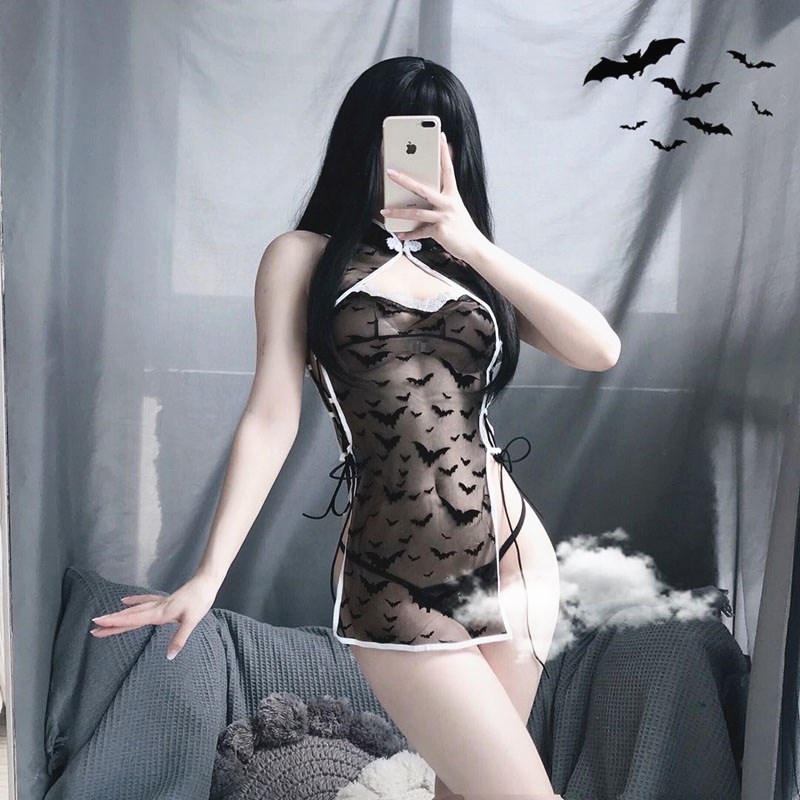 Sexy erotic cosplay see through the embroidery cheongsam lingerie babydoll ladies dressed in costume ladies'open breasts, Black
Sexy erotic cosplay see through the embroidery cheongsam lingerie babydoll ladies dressed in costume ladies'open breasts, Black
