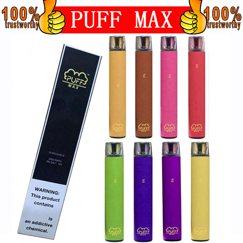 Puff MAX Disposable Vape pen Pods Device Puff Bar Max 2000 puffs 1200mAh Battery Pre-filled Kit puff vapes disposable e cigarettes Local
Puff MAX Disposable Vape pen Pods Device Puff Bar Max 2000 puffs 1200mAh Battery Pre-filled Kit puff vapes disposable e cigarettes Local