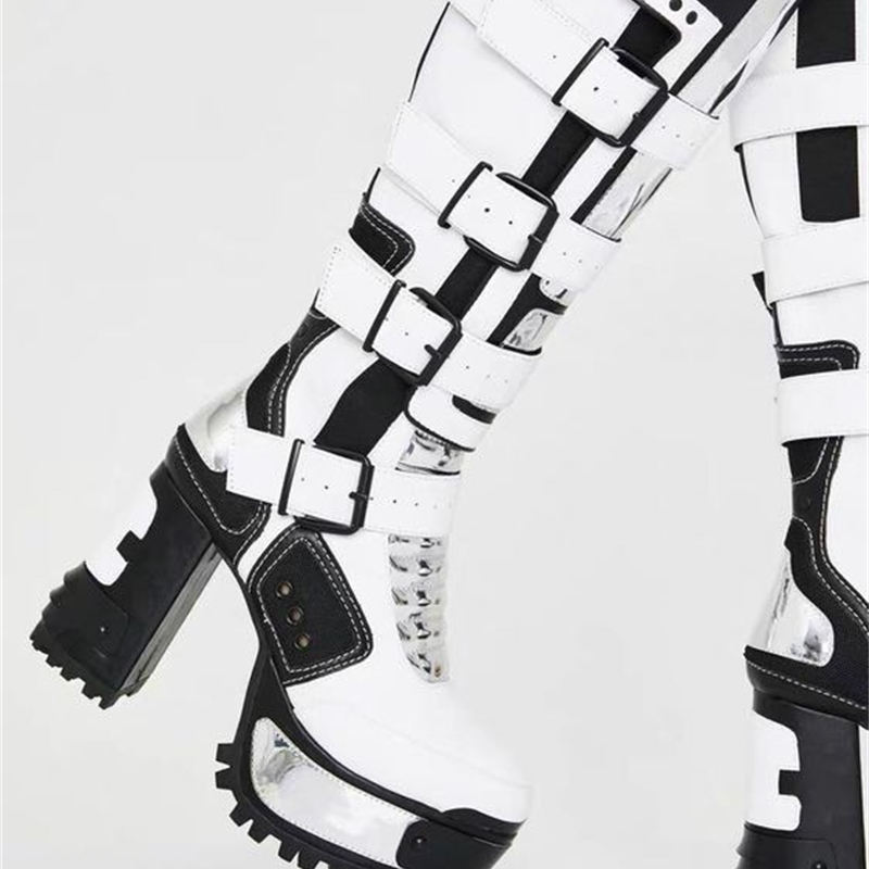 Color Style Punk Intrigues Shredded Knee Women's Platform Buckle Motorcycle Super Tall Rock Boots B6gj, The picture
Color Style Punk Intrigues Shredded Knee Women's Platform Buckle Motorcycle Super Tall Rock Boots B6gj, The picture