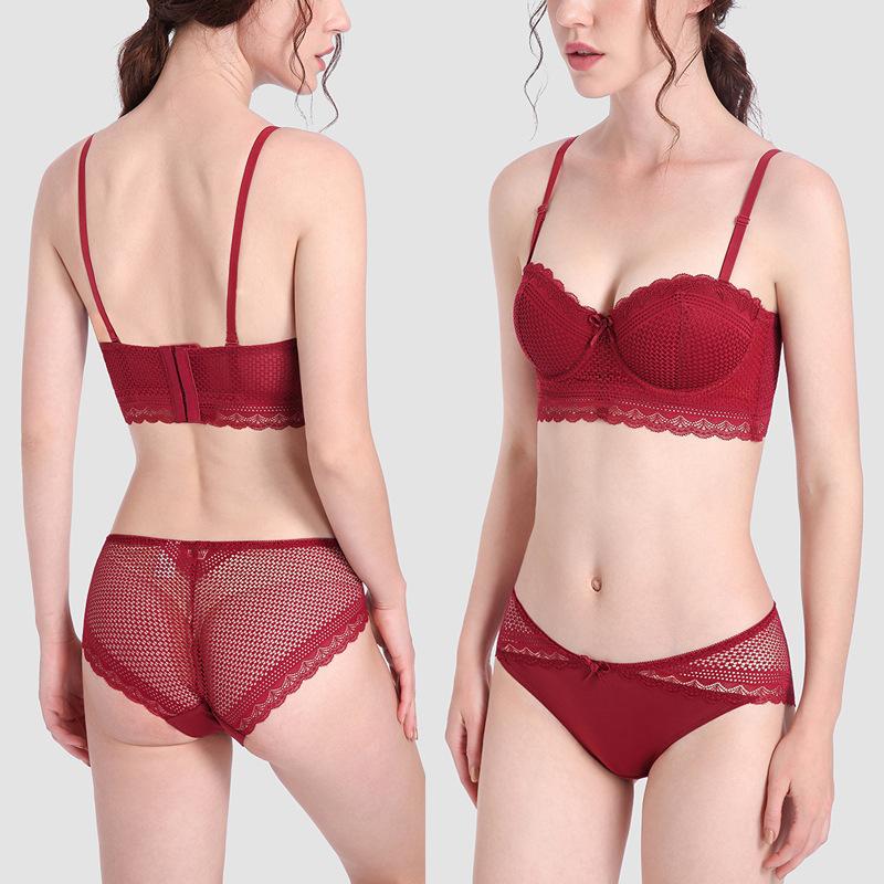 Women Sexy Lace Bra Briefs Set Fashion Non-slip Invisible Lingerie Wirefree Bralette Underwear 1/2 Cup Push Up Brassiere, B set
Women Sexy Lace Bra Briefs Set Fashion Non-slip Invisible Lingerie Wirefree Bralette Underwear 1/2 Cup Push Up Brassiere, B set