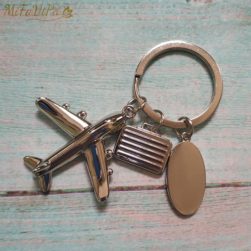 

Keychains 20 PCS Wholesale Custom Gifts Souvenir Aircraft Model Plane Keychain Luggage Tag Key Ring Airplane Pilot Aviation Gift Chain