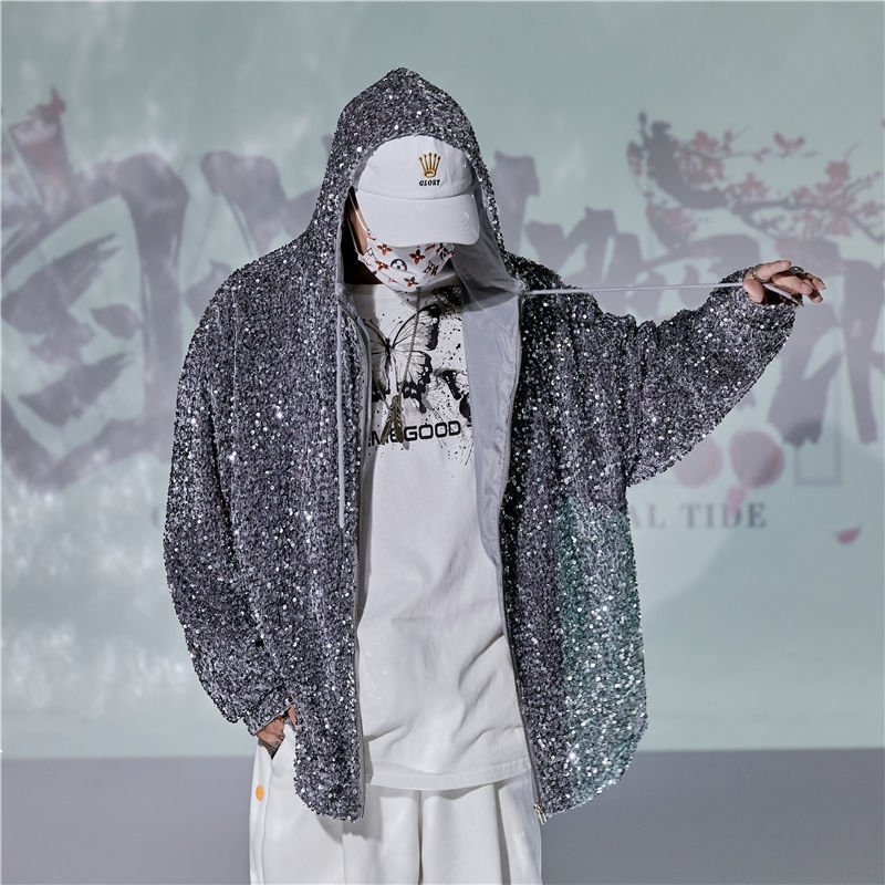 2021 New Hip-hop Fashion Streetwear Men's Jacket Drops Sequins Matching Disco Hoodie Stage Hoodies Harajuku Flash Suit Best Sell MOT9 60LV, Black
2021 New Hip-hop Fashion Streetwear Men's Jacket Drops Sequins Matching Disco Hoodie Stage Hoodies Harajuku Flash Suit Best Sell MOT9 60LV, Black
