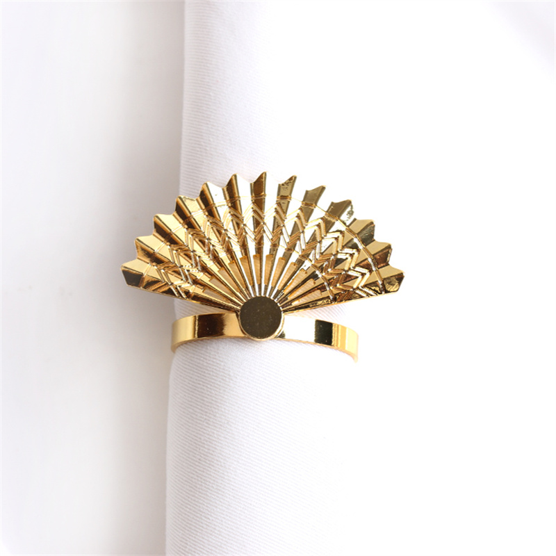 Shell and Fan Napkin Ring Gold Napkin Holder Table