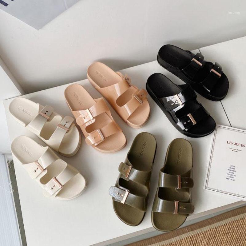 Slippers for women wearing students' classic two belt buckle one word slippers for all kinds of fashion thick bottom sandals1, Beige
Slippers for women wearing students' classic two belt buckle one word slippers for all kinds of fashion thick bottom sandals1, Beige