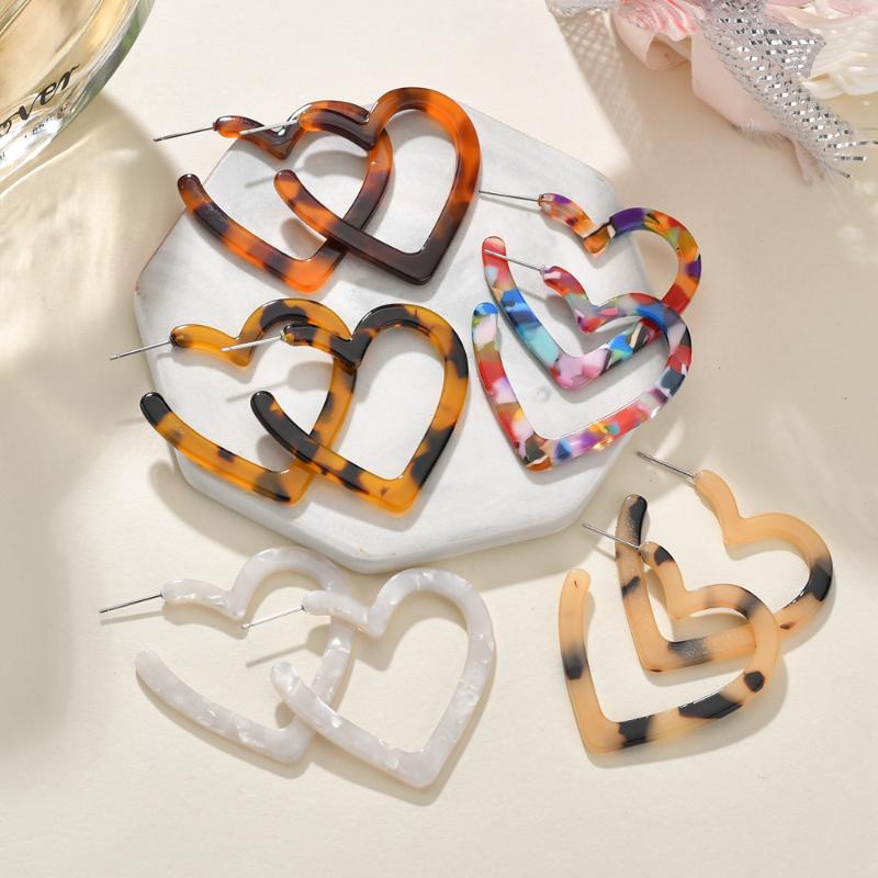 Bohemian Acrylic Heart Drop Earrings For Women Fashion Jewelry Female Boho Multicolor Resin Dangle Earring Statement Brincos
Bohemian Acrylic Heart Drop Earrings For Women Fashion Jewelry Female Boho Multicolor Resin Dangle Earring Statement Brincos
