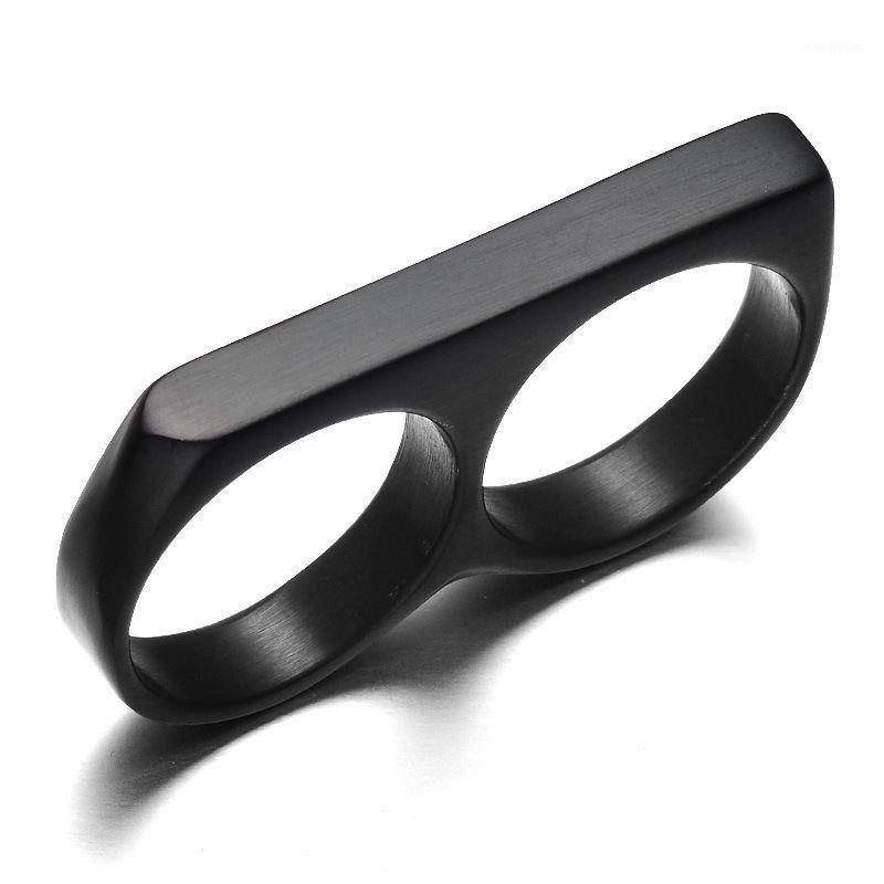 Two Finger Ring For Men Stainless Steel Gold/Silver/Black Color Rings Matte Punk Party Statement Men Ring Anel masculino1
Two Finger Ring For Men Stainless Steel Gold/Silver/Black Color Rings Matte Punk Party Statement Men Ring Anel masculino1