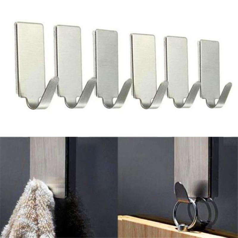 6PCS Self Adhesive Home Kitchen Wall Door Stainless Steel Holder Hook Hanger Perfect for bathroom door wall convenient 2020 NEW
6PCS Self Adhesive Home Kitchen Wall Door Stainless Steel Holder Hook Hanger Perfect for bathroom door wall convenient 2020 NEW