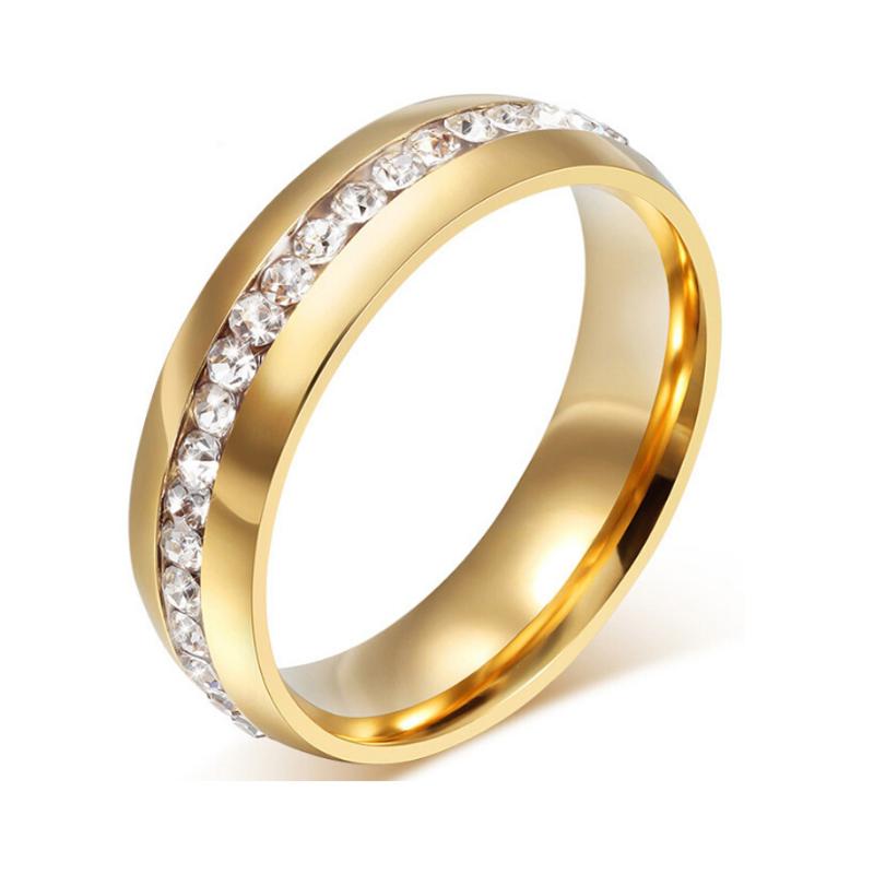 Gold Color Crystal Wedding Rings For Women Stainless Steel Rinestone Anillos Mujer Jewelry Fashion Female Party Accessories
Gold Color Crystal Wedding Rings For Women Stainless Steel Rinestone Anillos Mujer Jewelry Fashion Female Party Accessories