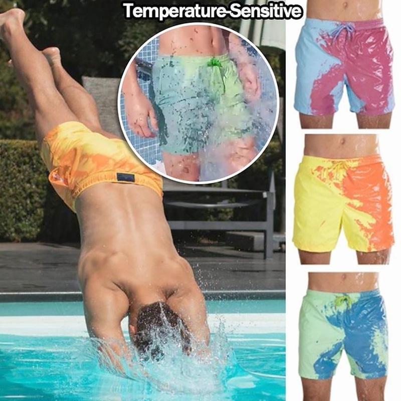 Color Changing Swim Shorts Men Quick Dry Touch Water Discoloration Surfing Short Male Cool Swimwear Trunks Beach Bathing Suit
Color Changing Swim Shorts Men Quick Dry Touch Water Discoloration Surfing Short Male Cool Swimwear Trunks Beach Bathing Suit