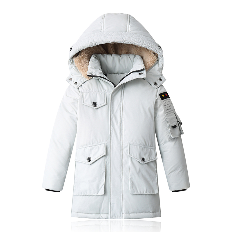 Winter Children's Down jacket Boys Outerwear mid-length thickened Kids Clothing For 5-14 Year LJ201203