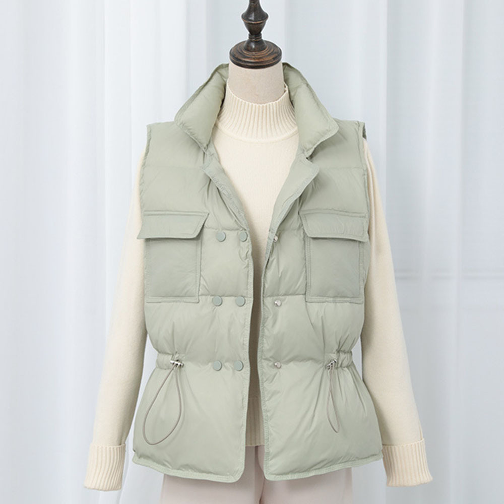 Women's Ultra Light Down Vest Short Vest Lightweight Waistcoat Female Windproof Warm White Duck Down Down Jacket Coat Sleeveless 201019