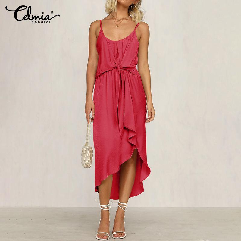 S-5XL Celmia Plus Size Summer Women Sleeveless Dress Sexy Casual Asymmetrical Solid Straps Party Midi Dress Female Sundress 4XL, Pink
S-5XL Celmia Plus Size Summer Women Sleeveless Dress Sexy Casual Asymmetrical Solid Straps Party Midi Dress Female Sundress 4XL, Pink