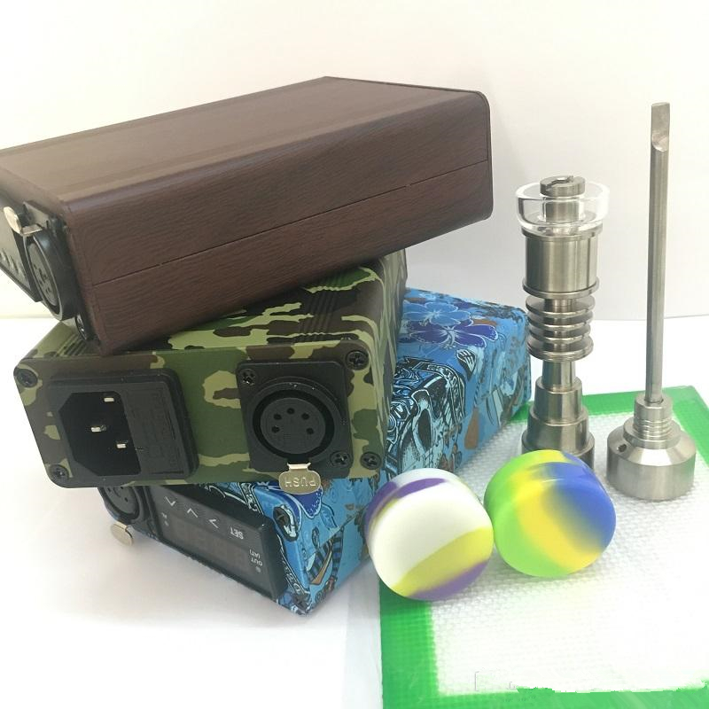 DHL free shipping Wholesale Enail Dnail Dnail electronic temperature controller box For DIY Smoker E Nail Coil with Ti Nail for glass bong, Black
DHL free shipping Wholesale Enail Dnail Dnail electronic temperature controller box For DIY Smoker E Nail Coil with Ti Nail for glass bong, Black