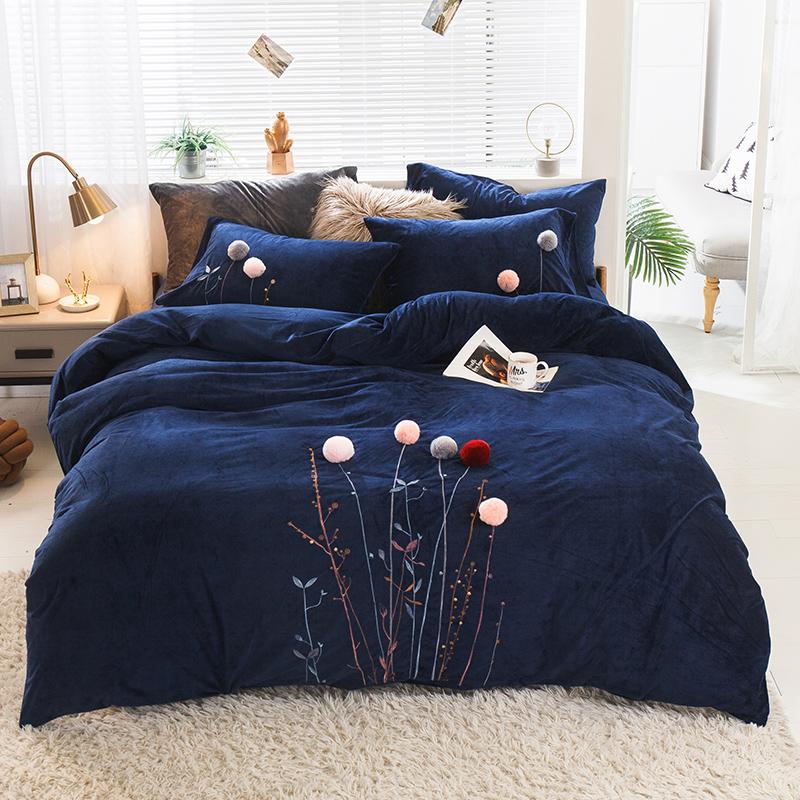 Blue Purple Gray Warm Velvet Fleece Stereoscopic Hairball Cover Bed Set Duvet Embroidery Sheet Pillowcases Bedding Fitted Linen
Blue Purple Gray Warm Velvet Fleece Stereoscopic Hairball Cover Bed Set Duvet Embroidery Sheet Pillowcases Bedding Fitted Linen