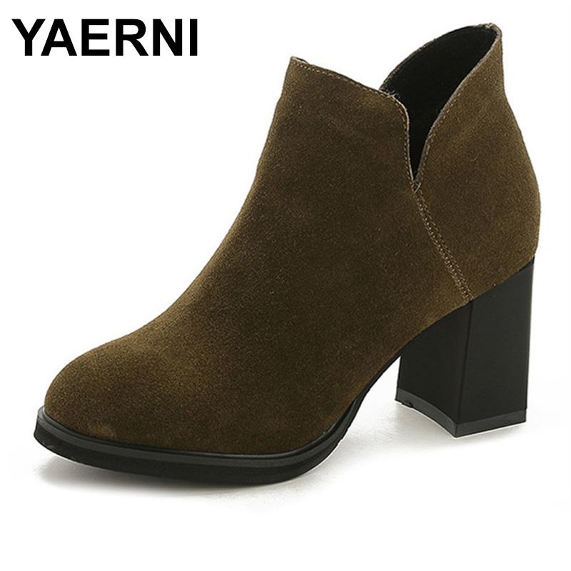 YAERNI 2020 Women High Heel Boots Autumn Winter Woman Shoes Ladies Fashion Ankle Boots Leather E340, Black
YAERNI 2020 Women High Heel Boots Autumn Winter Woman Shoes Ladies Fashion Ankle Boots Leather E340, Black
