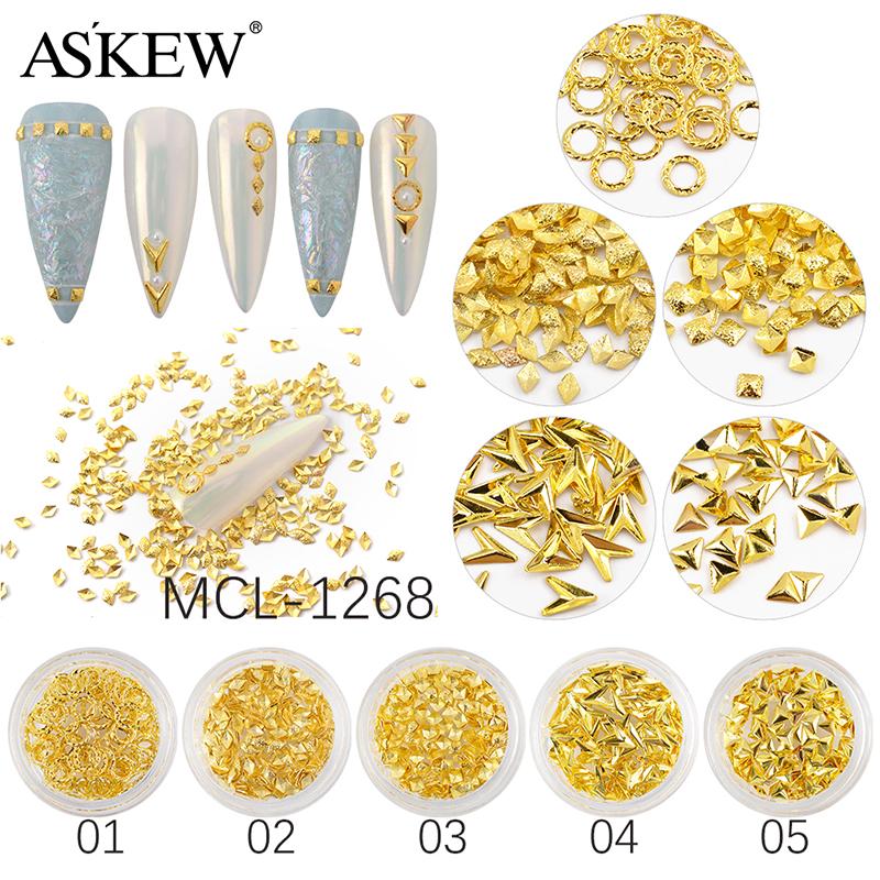 5 Box/set Gold Japanese Style Nail Art Alloy Studs 3D Decorations Small Size Charm Metal Frame Rivets Accessories
5 Box/set Gold Japanese Style Nail Art Alloy Studs 3D Decorations Small Size Charm Metal Frame Rivets Accessories