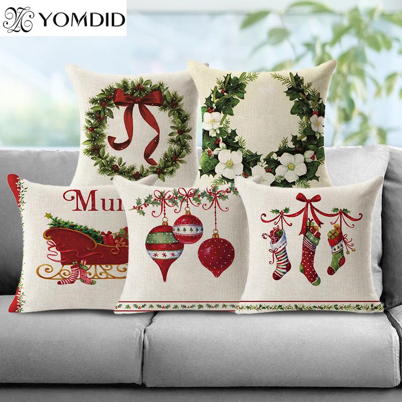 Christmas Pattern Cushion Cover Cotton Linen Throw Pillows Cover Seat Car Sofa Home Decoration Bed Decor Decorative Pillowcases
Christmas Pattern Cushion Cover Cotton Linen Throw Pillows Cover Seat Car Sofa Home Decoration Bed Decor Decorative Pillowcases