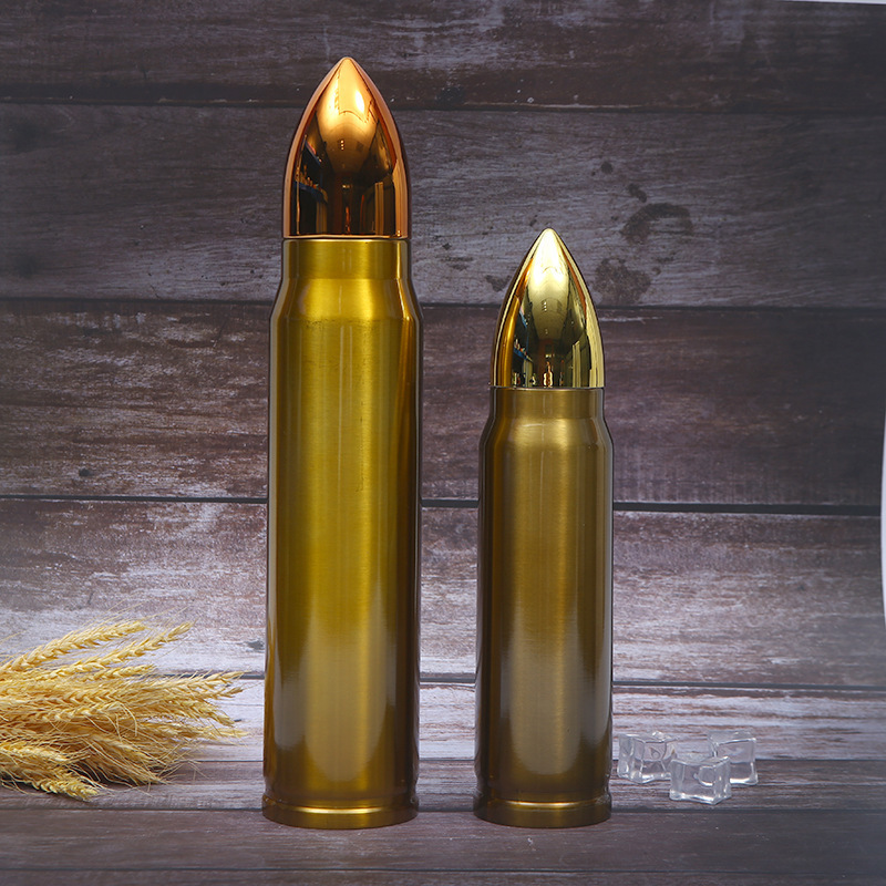 Creative Gold Bullet Shape Thermos Water Bottle Personality Stainless Steel Thermos Bottle Vacuum Flask Outdoor Sports Thermos 201126
Creative Gold Bullet Shape Thermos Water Bottle Personality Stainless Steel Thermos Bottle Vacuum Flask Outdoor Sports Thermos 201126