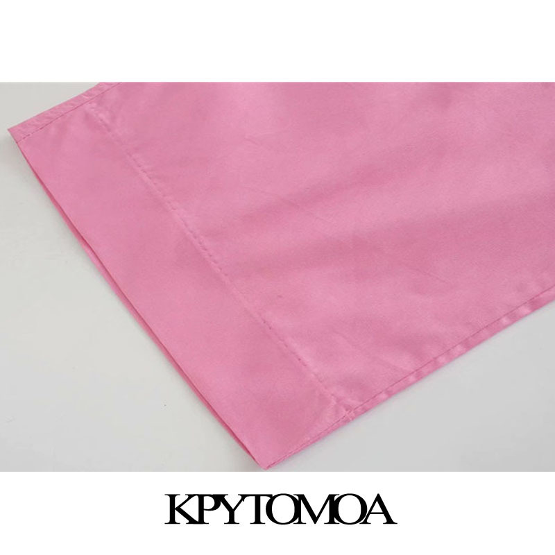 KPYTOMOA Women Chic Fashion Side Pockets Wide Leg Pants Vintage High Waist Zipper Fly Female Trousers Mujer 201106