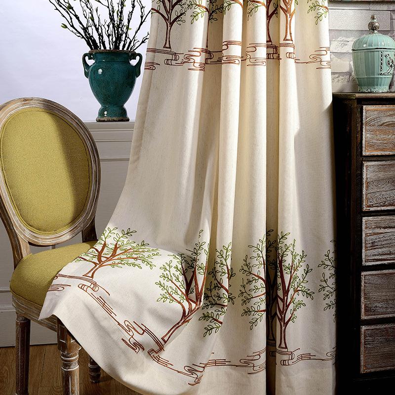 Modern Pastoral Chinese Style Cotton-linen Embroidered Curtains for Living Room and Bedrooms Blackout Curtains, Tulle
Modern Pastoral Chinese Style Cotton-linen Embroidered Curtains for Living Room and Bedrooms Blackout Curtains, Tulle