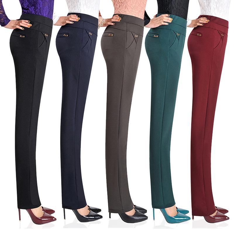 Basic High Waist Long Pants Women Spring Summer 2020 Ladies Vintage Plus Size Elastic Loose Mom Pants Femme Straight Trousers, Wine red
Basic High Waist Long Pants Women Spring Summer 2020 Ladies Vintage Plus Size Elastic Loose Mom Pants Femme Straight Trousers, Wine red