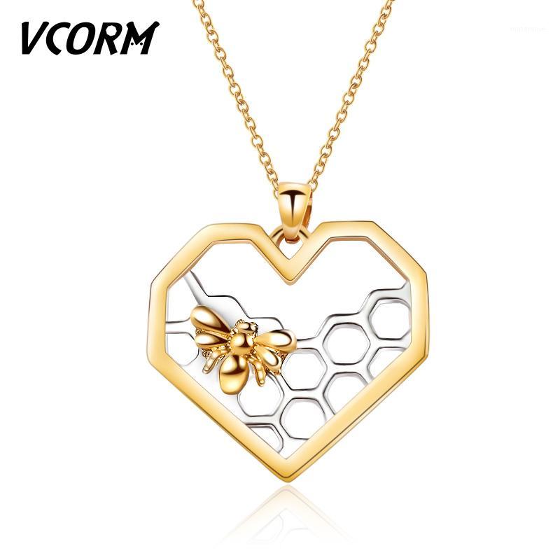 VCORM Fashion Heart-shaped Gold Pendant Necklaces Accessories Cute Little Bee Hollow Geometric Necklace for Women Jewelry Gifts1
VCORM Fashion Heart-shaped Gold Pendant Necklaces Accessories Cute Little Bee Hollow Geometric Necklace for Women Jewelry Gifts1