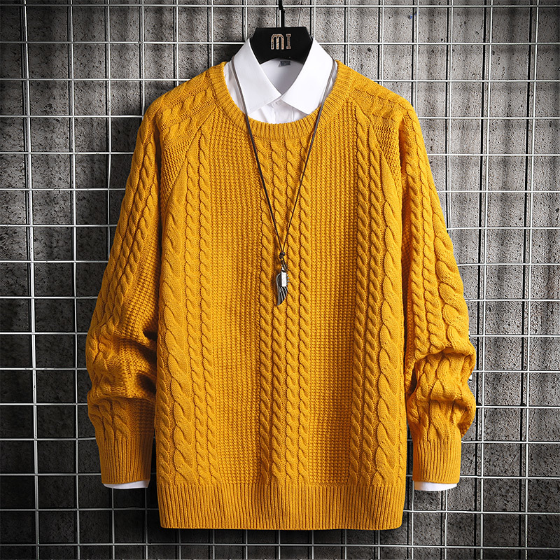 SingleRoad Oversized Mens Knitted Sweater Men Winter Hip Hop Harajuku Korean Casual Sweaters Pullover Black Sweater Men 201221