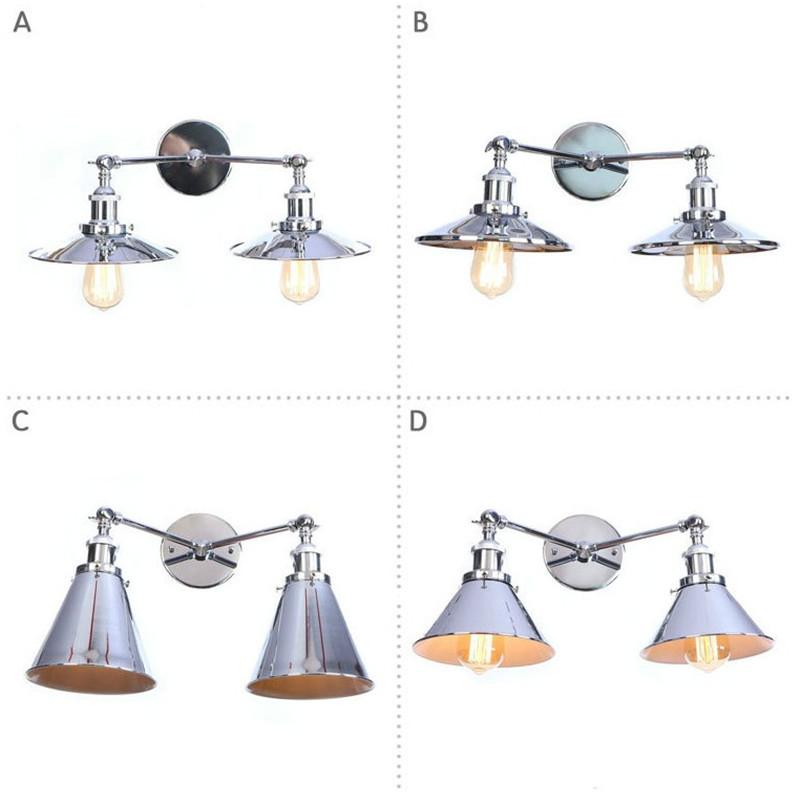 Retro Loft Decor Chrome Iron Wall Sconce Edison Industrial Vintage LED Wall Light Double Adjust Bedside Lamp Lighting
Retro Loft Decor Chrome Iron Wall Sconce Edison Industrial Vintage LED Wall Light Double Adjust Bedside Lamp Lighting