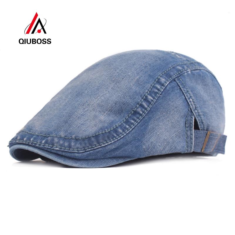 Outdoor Mens Denim Flat Newsboy Ivy Cap Hat with Buckle Strap Fashion Street Washed Distress Peaked Cap Adjustable Wholesale, Black
Outdoor Mens Denim Flat Newsboy Ivy Cap Hat with Buckle Strap Fashion Street Washed Distress Peaked Cap Adjustable Wholesale, Black