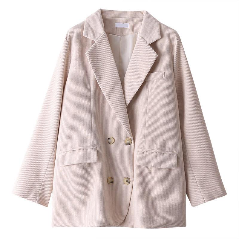 Lauri Laki Corduroy Blazer Jacket Women Plus Size Solid Elegant Double Breasted Coat Formal Office Wear Outerwear Autumn Spring, Beige
Lauri Laki Corduroy Blazer Jacket Women Plus Size Solid Elegant Double Breasted Coat Formal Office Wear Outerwear Autumn Spring, Beige