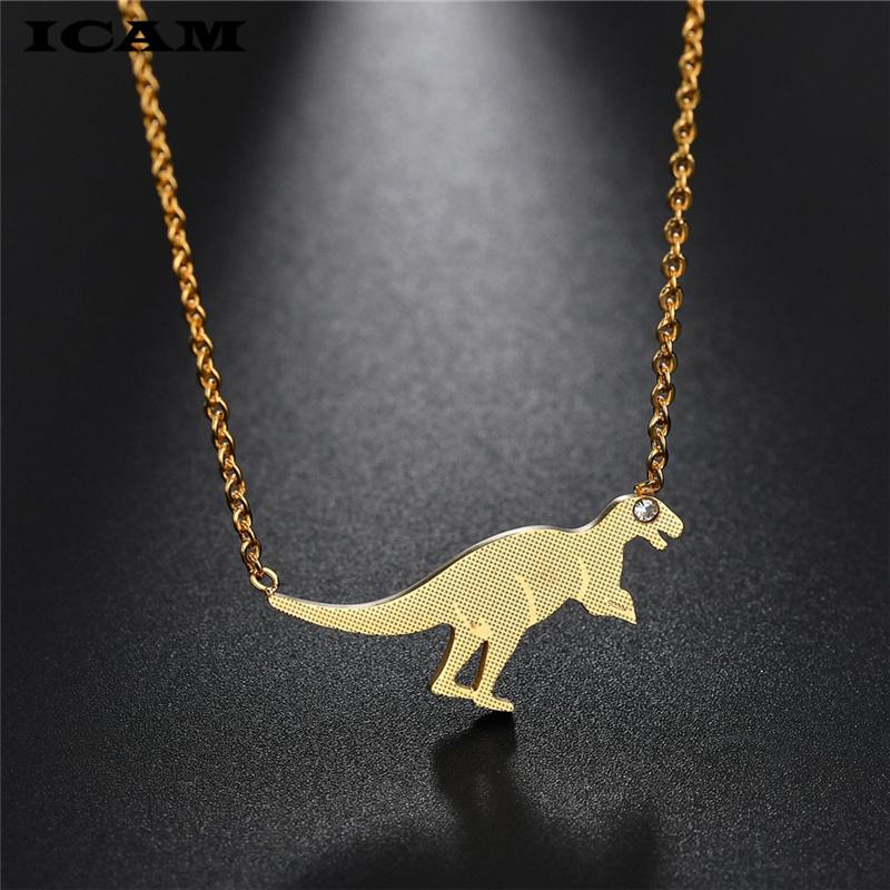 ICAM New Fashion Women's Cute Tiny Animal Necklace T-Rex Necklace Dinosaur Stainless steel Pendant
ICAM New Fashion Women's Cute Tiny Animal Necklace T-Rex Necklace Dinosaur Stainless steel Pendant