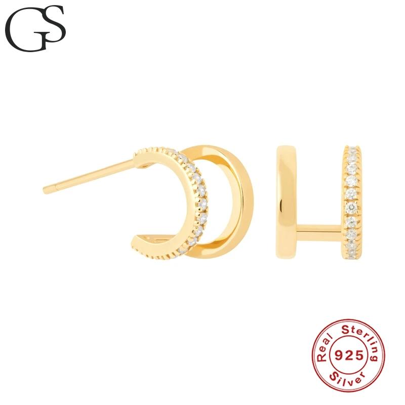 Stud GS 925 Silver Earrings Sterling S925 Plata Piercing Ear Rings Unusual Creative Personal Delicate Women Pendientes
Stud GS 925 Silver Earrings Sterling S925 Plata Piercing Ear Rings Unusual Creative Personal Delicate Women Pendientes