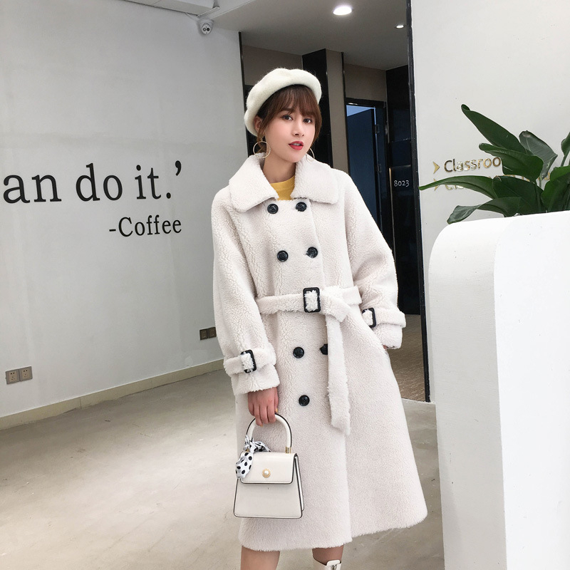 Fashion Winter Women' Lapel Coat Lamb Lambswool Wool Nine Thick Sleeves Long Warm Belt a Piece Fur Clothing Irfg, Navy blue.
Fashion Winter Women' Lapel Coat Lamb Lambswool Wool Nine Thick Sleeves Long Warm Belt a Piece Fur Clothing Irfg, Navy blue.