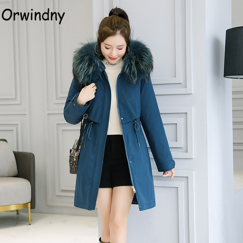 Orwindny Winter Coat Women Plus Size 5XL 6XL Warm Wool Liner Jackets Ladies Large Fur Collar Padded Clothing Snow Wear Coats 201217
