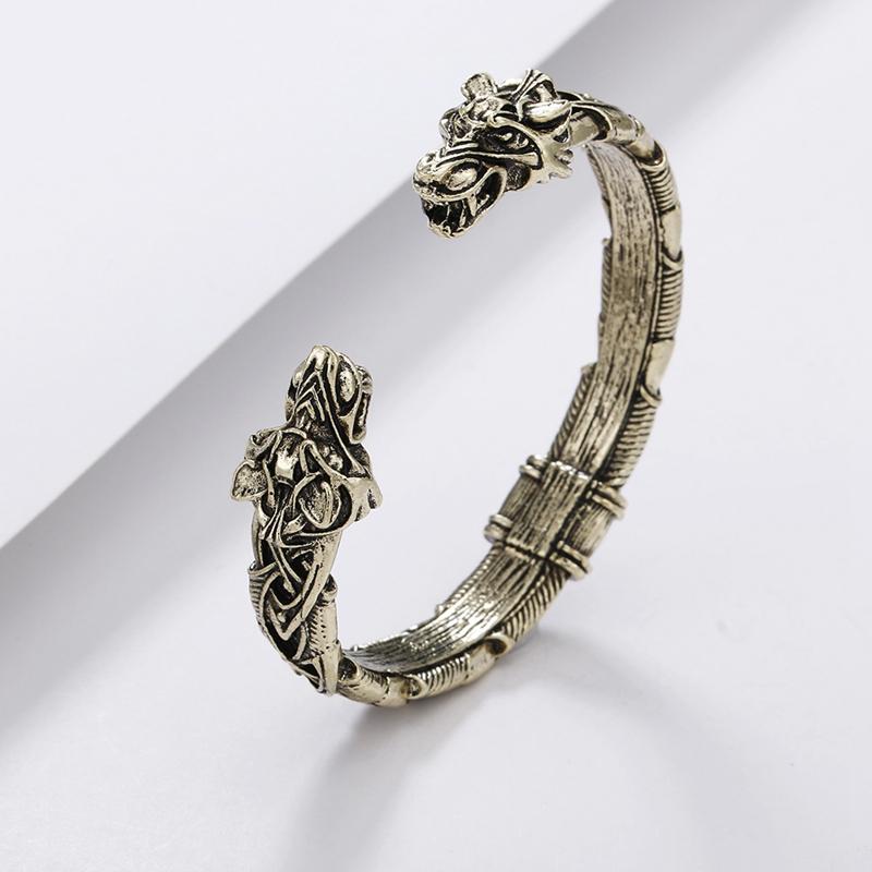 Magic Dragon Animal Wolf Head Bracelet Viking Wristband Cuff Bracelets For Women Bangle Men Jewelry
Magic Dragon Animal Wolf Head Bracelet Viking Wristband Cuff Bracelets For Women Bangle Men Jewelry
