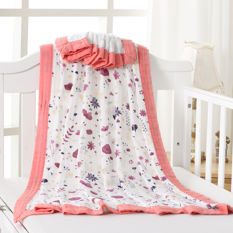 Purple four layerbaby muslin swaddle blankets quality better than Aden Anais cotton/bamboo children Blanket Infant Wrap kids bat LJ201208