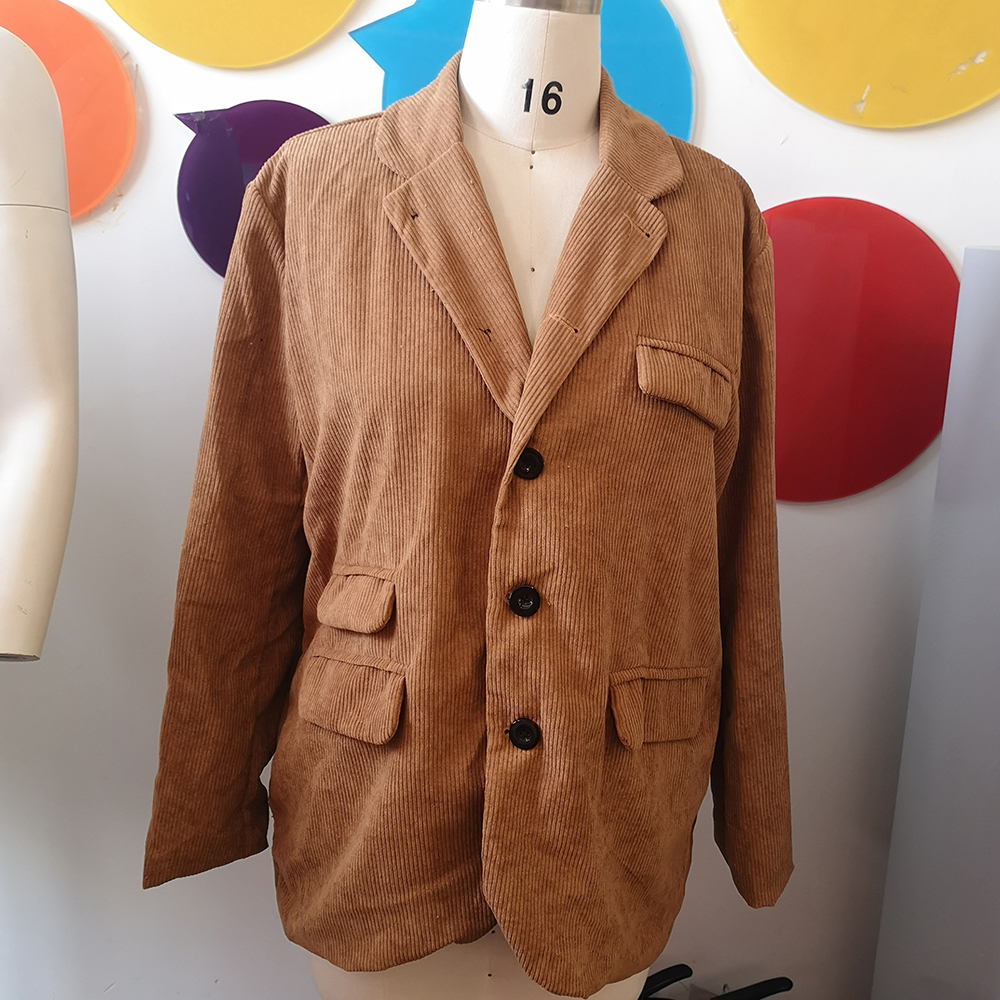 cool men corduroy jacket coat elegant man autumn winter casual coats single breasted business men plain jackets male clothing 201127