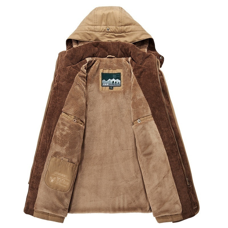 Warm Winter Jacket Men Fleece Hooded Coat Thicken Parkas Men's Jackets Outwear Hat Detachable Coats Man Jaqueta Masculina S-5XL 201218