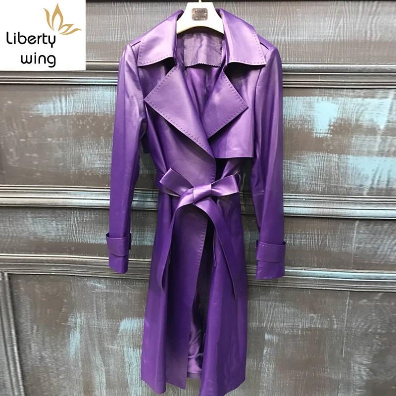 Top Quality Fashion Office Ladies Medium Length Genuine Leaher Jackets Luxury Sheepskin Slim Fit Belt Sashes Windbreaker Coats, Black
Top Quality Fashion Office Ladies Medium Length Genuine Leaher Jackets Luxury Sheepskin Slim Fit Belt Sashes Windbreaker Coats, Black