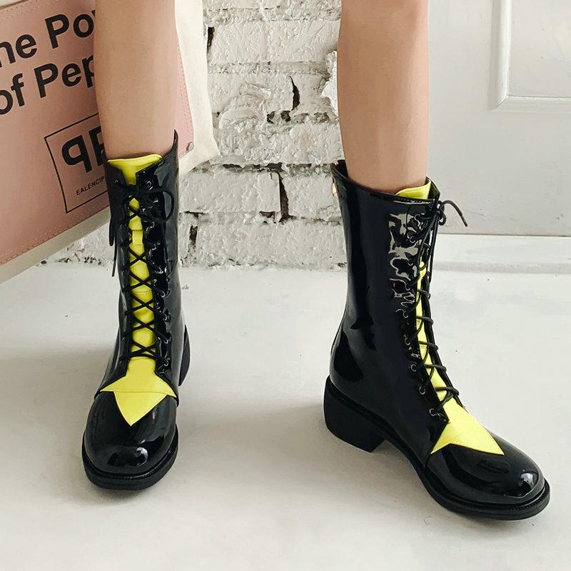 Tide Girl Boots Women Fashion Motorcycle Boots Square Low Heel Ankle 2020 Autumn Winter Zipper Mid-Calf Big Size 44, Black
Tide Girl Boots Women Fashion Motorcycle Boots Square Low Heel Ankle 2020 Autumn Winter Zipper Mid-Calf Big Size 44, Black