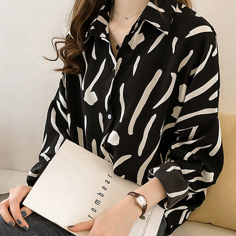 Fashion Womens tops and Blouses Plus Size 3XL 4XL Striped Long Sleeve Shirt Women Blouses shirt Clothing Female 1182 40 T200502