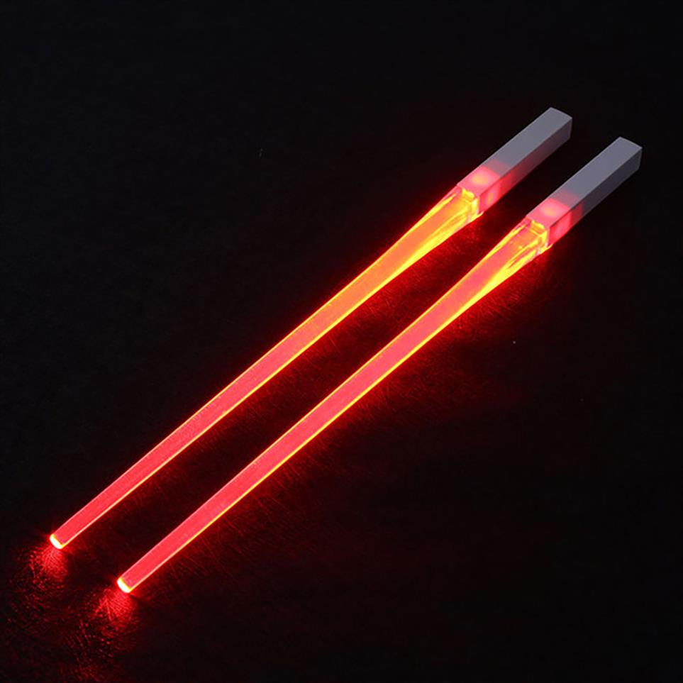 Creative 2pcsPal LED Chopsticks Light Up Durable Lightweight Kitchen Dinning Room Party Portable Food Safe Tableware251S7916747