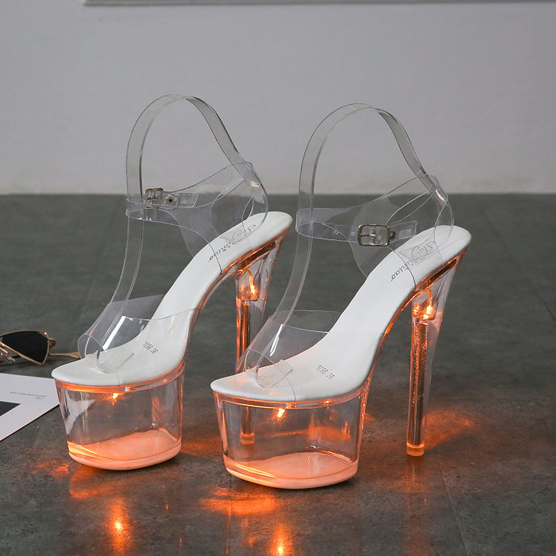 2021 woman plus six inches high striptease heels clear glare for you sexy white sandals seven in fetish pump prom pole dancing shoes 79F6, Yalow
2021 woman plus six inches high striptease heels clear glare for you sexy white sandals seven in fetish pump prom pole dancing shoes 79F6, Yalow