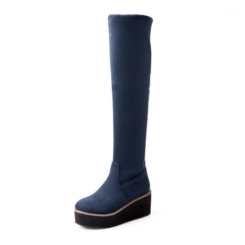 YMECHIC Ladies Long Knee High Punk Boots Blue Black Platform Wedges Womens Autumn Shoes Plus Size Female Thigh High Boots Botas1
YMECHIC Ladies Long Knee High Punk Boots Blue Black Platform Wedges Womens Autumn Shoes Plus Size Female Thigh High Boots Botas1